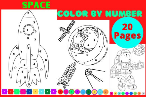 Beyond the Stars: A Designer's Guide to Space Color by Number 20 Pages