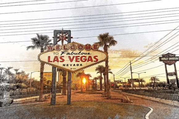 Capturing the Strip: The Las Vegas US Color Sketch