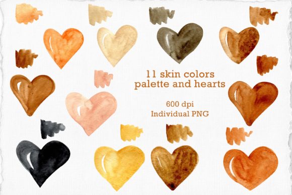 Celebrating Diversity with Black Heart Skin Color Clipart