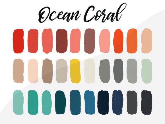 Dive into Vibrant Projects with the Ocean Coral Procreate Color Palette