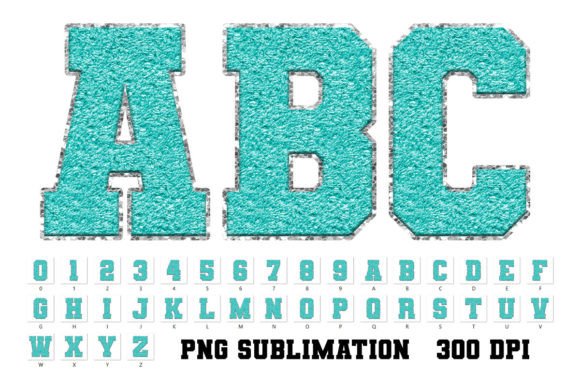 Exploring the Sport Chenille Faux Alphabet Teal Color