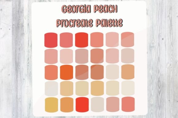 Georgia Peach Procreate Color Palette: A Warm, Versatile Design Asset