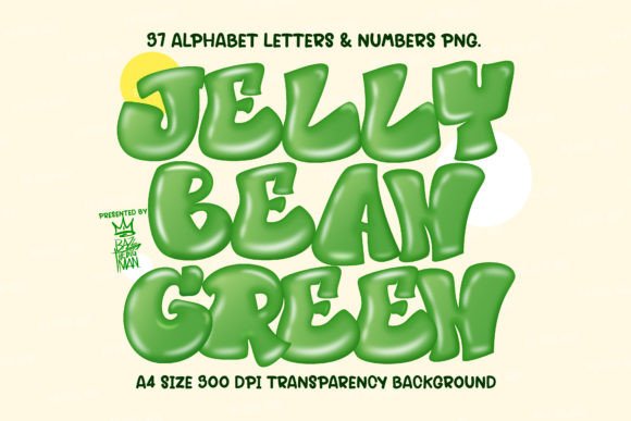 Jelly Bean Alphabet Green Color: A Fresh Take on Playful Typography