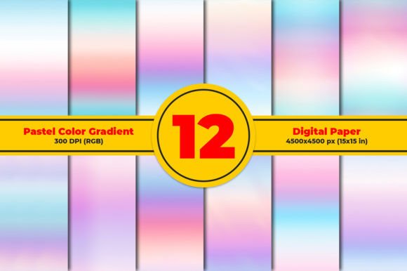 Pastel Color Gradient Digital Paper: A Designer's Go-To Asset