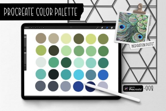 Peacock Dreams Procreate Color Palette: A Regal Hue Guide