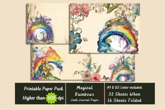 Unleashing the Magic: The Watercolour Rainbow Digital Page
